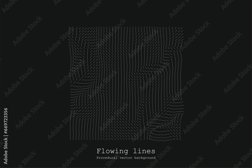 Poster abstract line matrix pattern. noise flow dynamic.