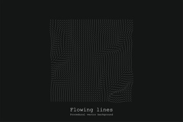 Abstract Line Matrix Pattern. Noise Flow Dynamic.