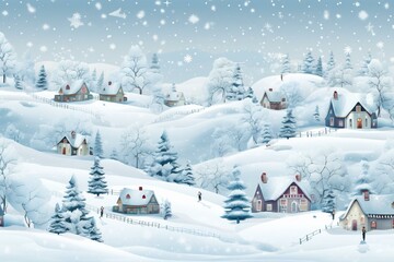 Seamless background with wintry Christmas theme. Generative AI