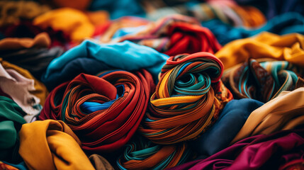 colorful scarf on display at the market