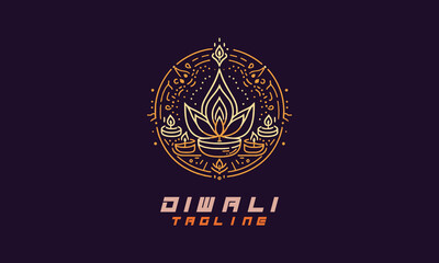 Diwali vector, logo, icon, illustration design