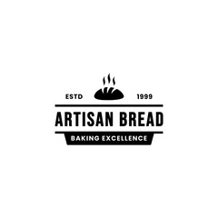 Artisan bread logo or artisan bread label vector isolated. Artisan bread logo for product packaging, apps, websites, print design, and more about Artisan bread.