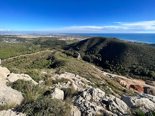 Fototapeta na wymiar view of the coastal landscape near Barcelona 