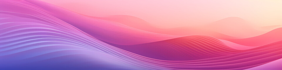3D abstract banner with waves red, burgundy, purple saturated colors. Elegant waves in a simple modern wallpaper with copy space for text. Design digital frequency for background. - obrazy, fototapety, plakaty