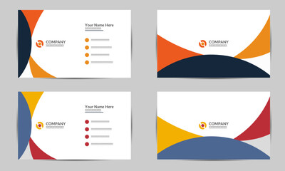 Business card design for company and business etc.Business card design with two colour variation.