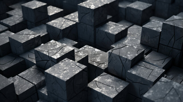 An array of interconnected cubes