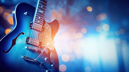 Obraz premium Guitar with Bokeh Effects
