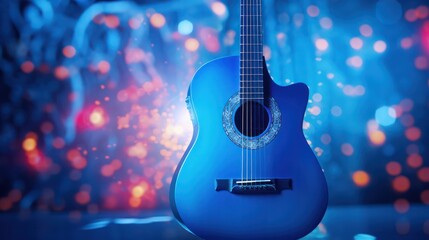 Fototapeta premium Guitar with Bokeh Effects