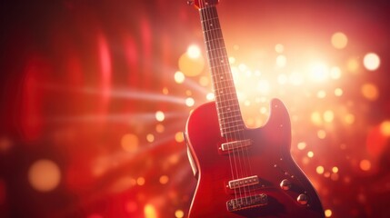 Fototapeta premium Guitar with Bokeh Effects