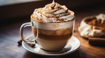 Mug of Rompope Topped with Whipped Cream