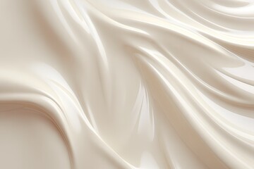 Creamy White Abstract Flowing Material Pattern Texture Generative Illustration