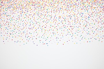 Celebratory Polka Dot Sprinkle Rainbow White Background Wallpaper Generative Illustration