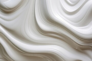 Creamy White Abstract Flowing Material Pattern Texture Generative Illustration