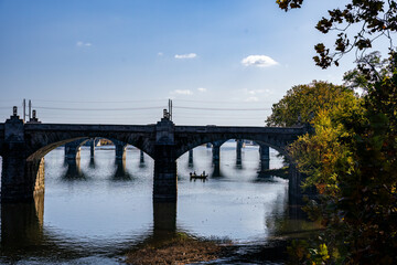 bridge over the river harrisburg city island bridge