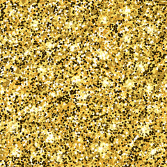 gold Sparkling Lights Festive background with texture. Golden glitter backdrop with sparkles