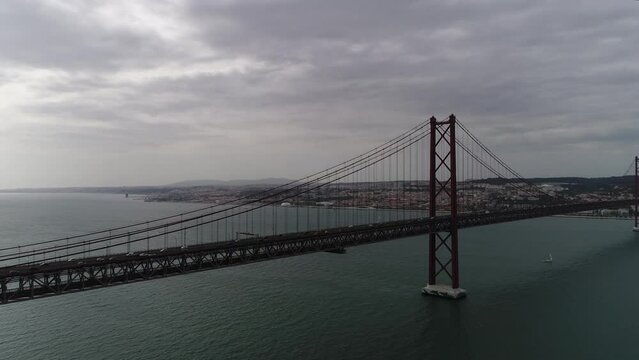 Ponte 25 de Abril, suspension bridge, Lisbon, Almada, Portugal