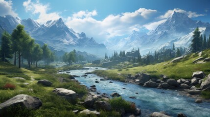 Explore the role of stunning landscapes in creating immersive and visually captivating game worlds