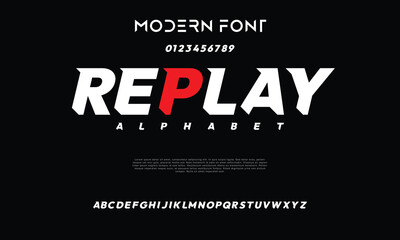 Abstract sport modern alphabet fonts. Typography technology electronic sport digital game music future creative font. vector illustration