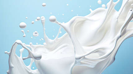 躍動感のあるミルクの背景 - obrazy, fototapety, plakaty