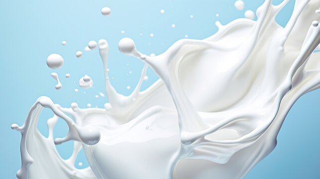 躍動感のあるミルクの背景