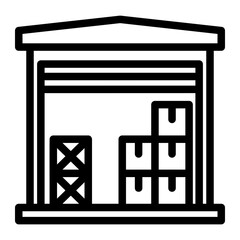 logistic warehouse icon
