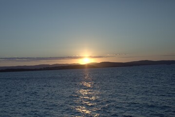 sunset over the sea