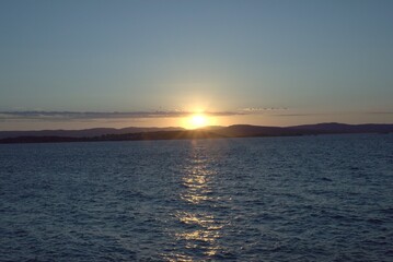 sunset in the sea
