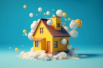 Loan for house property, house loan, mortgage concept. Generative AI
