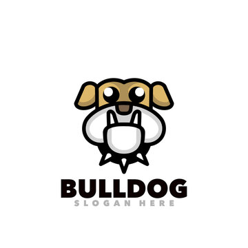 Bulldog dog logo template 