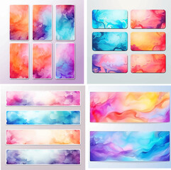 abstract watercolor background set stain booklet folder flyer ink brochure layout splash print watercolor paint liquid poster cover