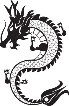 The Chinese dragon image for celebration or religious concept.