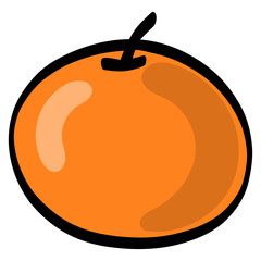 Orange Citrus Doodle Drawing Vector Art Illustration