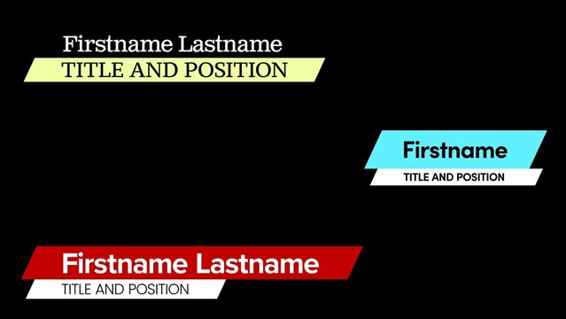 Lower Third with Angled Background