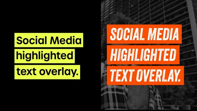 Social Media Editorial Highlighted Text Overlay