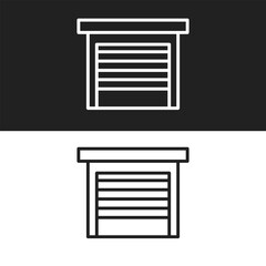 Garage Icon, Black And White Version Design Template