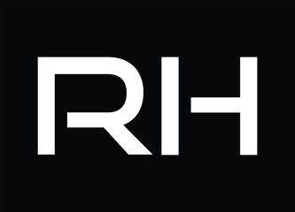 RH letter logo and monogram logo