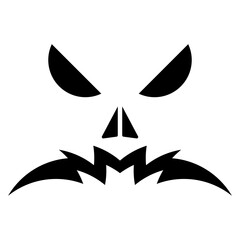 Scary Face Silhouette