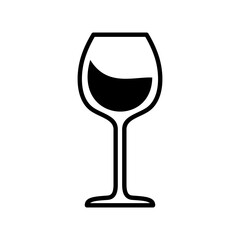 Wine Glass icon vector design templates simple and modern