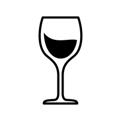 Wine Glass icon vector design templates simple and modern