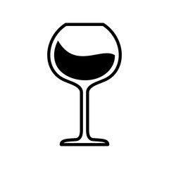 Wine Glass icon vector design templates simple and modern