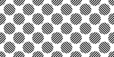 black white dots polka seamless pattern