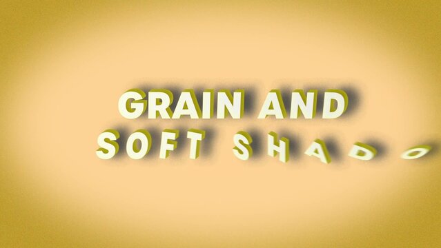 3D Text with Grain and Soft Shadows