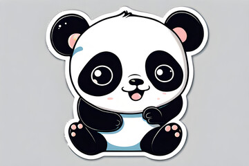 Naklejka premium panda twin cubs