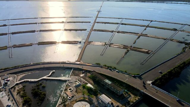 Fan shaped Salt Fields (Yantian) of Qing Kun Sha (Qingkunsha) - Tree of Life in Tainan Taiwan
