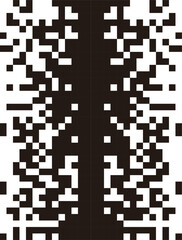 Dispersed background. Disintegration pixel effect illustration. Vector rectangle elements. Disappear transform rectangle texture. Dissolved filled square. Vector graphic.