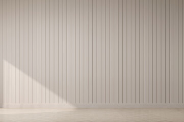 Modern interior of living room and empty beige tile color wall background. 3d rendering.