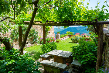 Poet Garden in Civita di Bagnoregio - Italy - obrazy, fototapety, plakaty