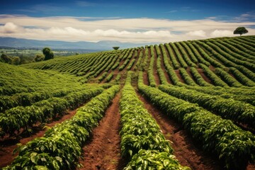 Beautiful coffee plantation 
