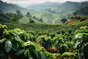 Beautiful coffee plantation 
