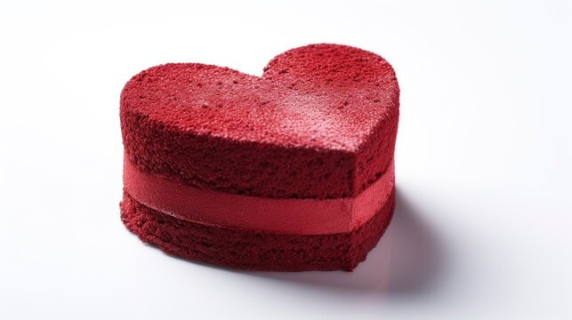 Red Mousse Cake Heart Shape, Background Image,Valentine Background Images, Hd